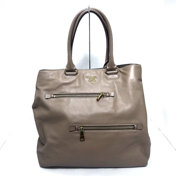 Prada Tote Brown Leather Bag Light - Picture 2 of 9